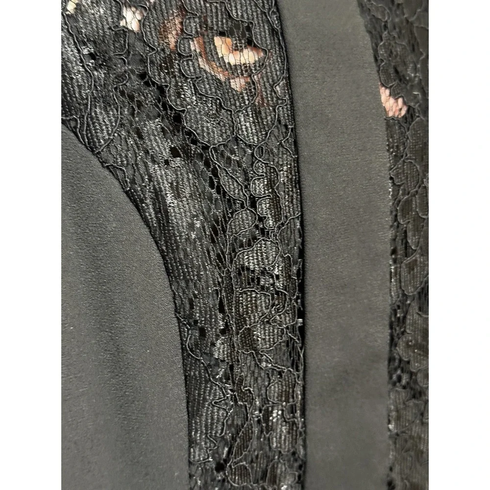 Black Lace‎ Sleeveless Mini Dress Sheath Cocktail Party LBD Scalloped Hem